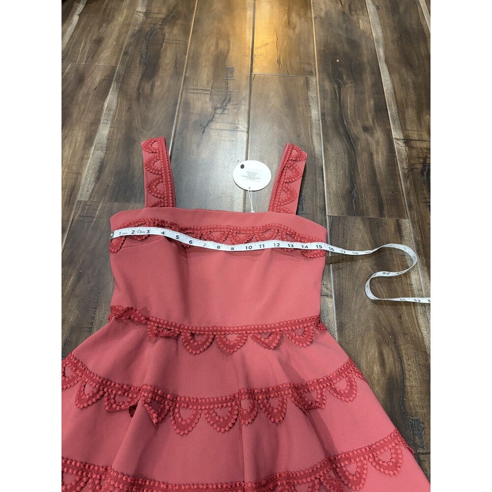 La Maison Talulah - Glossed Mini Dress sz 2 Lipstick Color - Picture 5 of 10